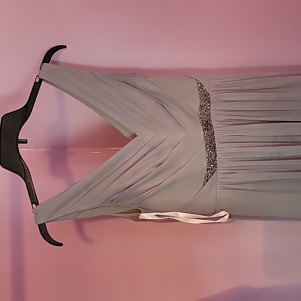 Davids Bridal gray bridesmaids dress size 4